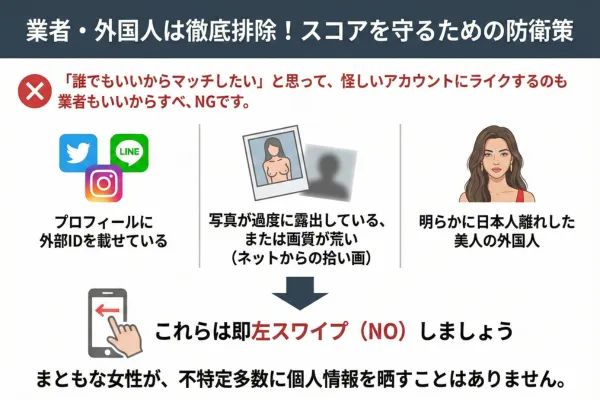 業者・外国人は徹底排除！スコアを守るための防衛策