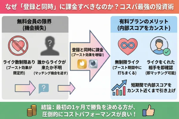 なぜ「登録と同時」に課金すべきなのか？コスパ最強の投資術