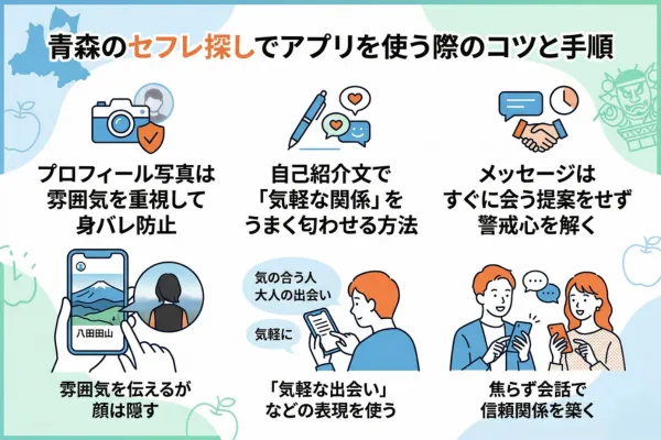 青森のセフレ探しでアプリを使う際のコツと手順